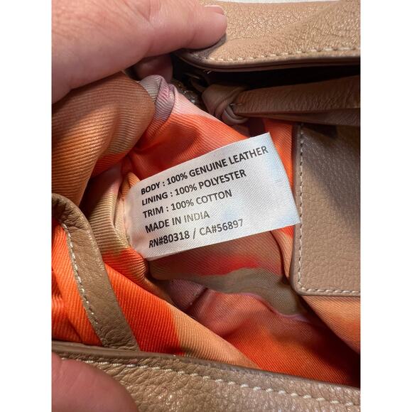 Lucky Brand 100% Leather Laya Sholder Bag Purse Handbag Color‎ Smoke Grey - Picture 6 of 9